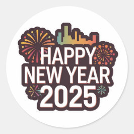 Peel, Stick, feiern das neue Jahr 2025 Sticker