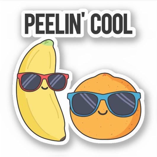 Peelin Cool Funny Fruit Pub Aufkleber (Vorderseite)
