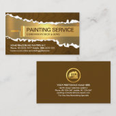 Peeling aus Holz Panel Gold Pinselstrich Visitenkarte (Vorne/Hinten)