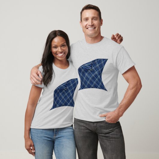 Peeling Blau Kariert T-Shirt (Unisex)