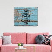 Peeling Blue Paint, Behalten Ruhe Leinwanddruck (Insitu (Wohnzimmer))
