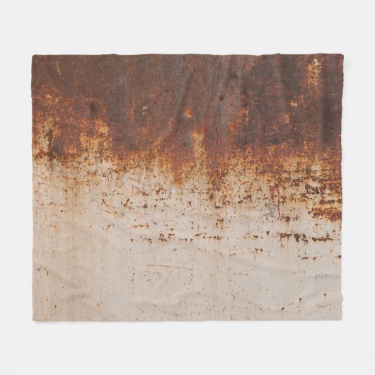 Peeling Farbe, rostige Wandstruktur. Fleecedecke (Vorderseite (Horizontal))