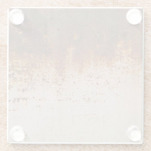 Peeling Farbe, rostige Wandstruktur. Glasuntersetzer (Rückseite)