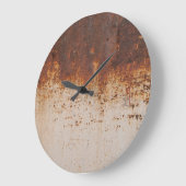 Peeling Farbe, rostige Wandstruktur. Große Wanduhr (Winkel)