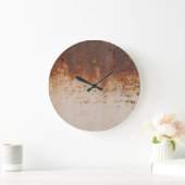 Peeling Farbe, rostige Wandstruktur. Große Wanduhr (Zuhause)