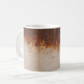 Peeling Farbe, rostige Wandstruktur. Kaffeetasse (Vorderseite Links)