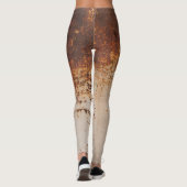 Peeling Farbe, rostige Wandstruktur. Leggings (Rückseite)