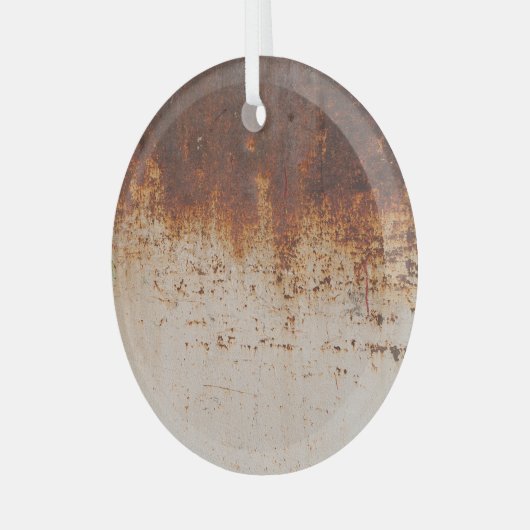 Peeling Farbe, rostige Wandstruktur. Ornament Aus Glas (Vorderseite links)