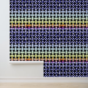 Peeling Gelb Orange Lila Blue Woven Tapete