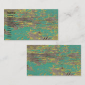 Peeling Gelb und Grün auf Holz Visitenkarte (Vorne/Hinten)