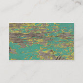 Peeling Gelb und Grün auf Holz Visitenkarte (Rückseite)