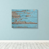 Peeling mit blauer Farbe Leinwanddruck (Insitu (Holzboden))