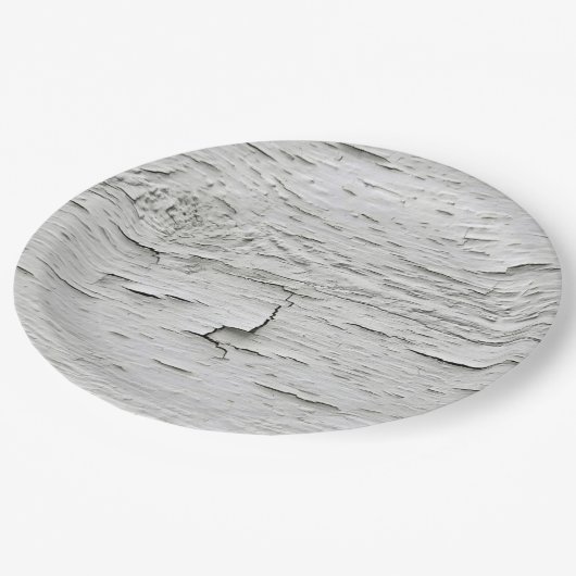 Peeling-Muster Pappteller (Schrägansicht)