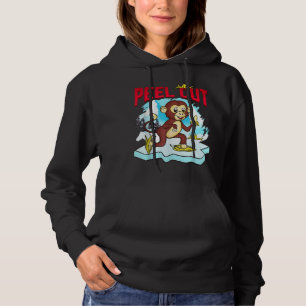 Peeling out Funny Schimpanzee Niedlicher Affe Ice Hoodie