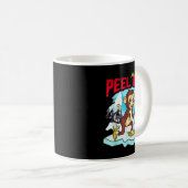 Peeling out Funny Schimpanzee Niedlicher Affe Ice Kaffeetasse (VorderseiteRechts)