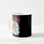 Peeling out Funny Schimpanzee Niedlicher Affe Ice Kaffeetasse (Vorderseite Links)