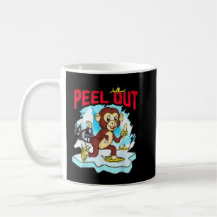 Peeling out Funny Schimpanzee Niedlicher Affe Ice  Kaffeetasse