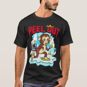 Peeling out Funny Schimpanzee Niedlicher Affe Ice T-Shirt