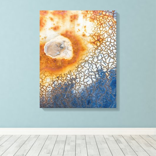 Peeling Paint und Rusty Abstrakt Leinwanddruck (Insitu (Holzboden))