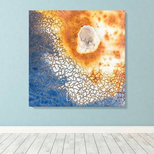 Peeling Paint und Rusty Abstrakt Leinwanddruck (Insitu (Holzboden))