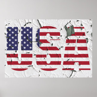Peeling Paint USA American Foto Poster