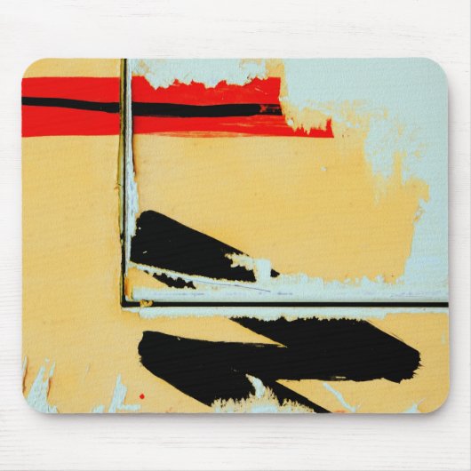 Peeling Painted Paper Art - Schwarz Rot Gelb Grün Mousepad (Vorne)