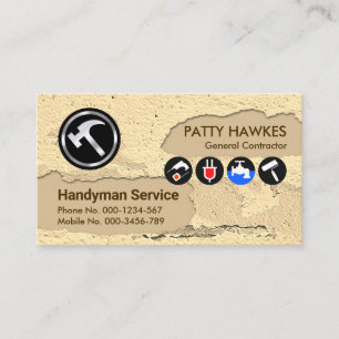 Peeling Plaster Paint Handyman Business Card Visitenkarte