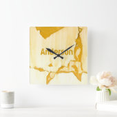 Peeling Quadratische Wanduhr (Zuhause)