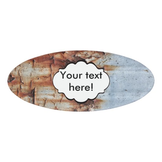 Peeling-Textur Namenschild (Vorderseite)