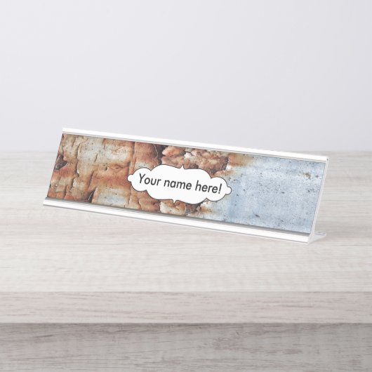 Peeling-Textur Schreibtischnamensplakette (Vorderseite )