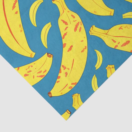 Peeling Tropisch Gelbes Bananenmuster Seidenpapier (Detail)