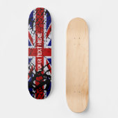 Peeling Union Jack Flag Großbritannien Skateboard (Vorderseite)