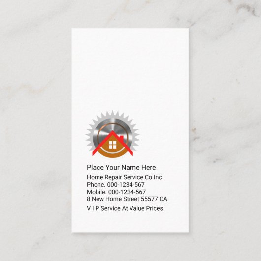 Peeling Wall Paint Handyman Visitenkarte (Rückseite)