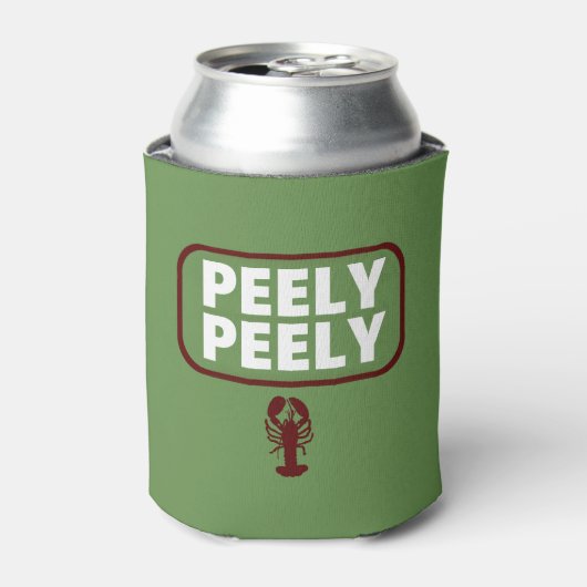 Peely Peely Funny Crawfish Lovers Beer Can Holder Dosenkühler (Kanne Vorderseite)