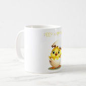 Peep Happens" Niedlicher Baby T - Shirt Kaffeetasse (Vorderseite Links)