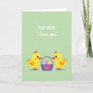 Peep I Love You Frühlingskarte Karte