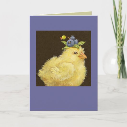 Peep mit Blaubeerkarte Karte (Vorderseite)