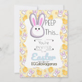 Peep! OsterEGGstravaganza Einladung (Vorderseite)