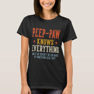 Peep-paw weiß alles Vatertag Retro T-Shirt