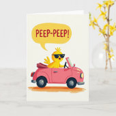 Peep Peep Fun Bird Ride Karte (Gelbe Blume)