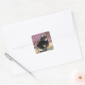 Peep Quadratischer Aufkleber (Umschlag)