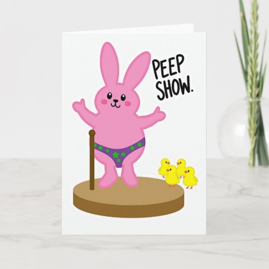 Peep Show Rabbit Funny Card Karte (Vorderseite)