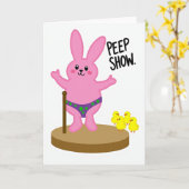 Peep Show Rabbit Funny Card Karte (Gelbe Blume)