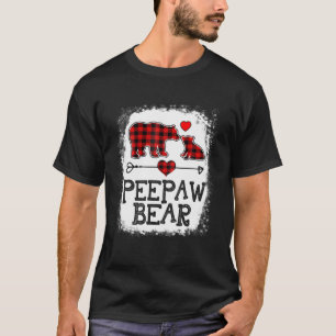 Peepaw Bear Christmas Pajama Red Kariert Buffalo F T-Shirt