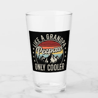Peepaw wie ein Opa nur Cooler Retro Drink Glas