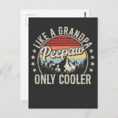 Peepaw wie Opa nur Cooler Retro Postkarte (Vorne/Hinten)