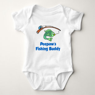 Peepaw's Fishing Buddy Baby Strampler