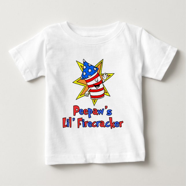 Peepaw's Little Firecracker Baby T-shirt (Vorderseite)