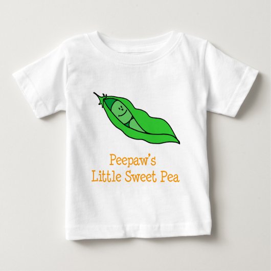 Peepaw's Little Sweet Pea Baby T-shirt (Vorderseite)