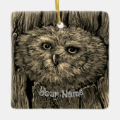 Peeper Owl Keramikornament (Vorderseite)